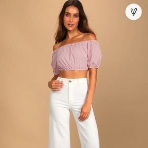 Lulus Gingham crop top